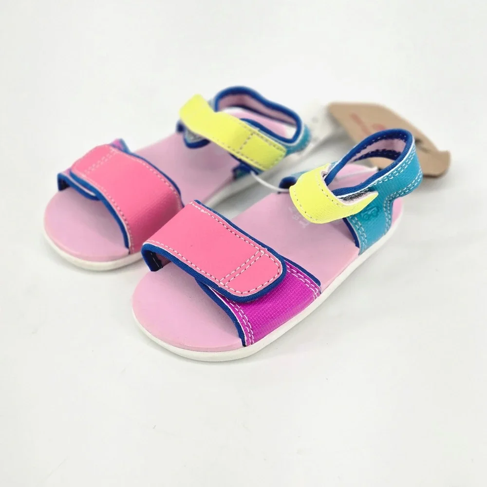 See Kai Run Basics Logan Multi Color Block Sandals Toddler Kids Size 6 NWT